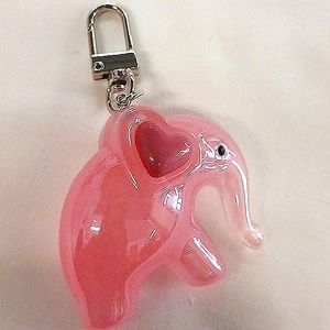 Pink Elephant Keychain 🐘